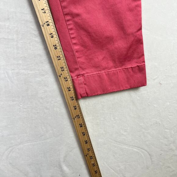 Vineyard Vines Coral Stretch Cropped Chino Dress Pants with Pockets, Size 8 - Picture 8 of 10